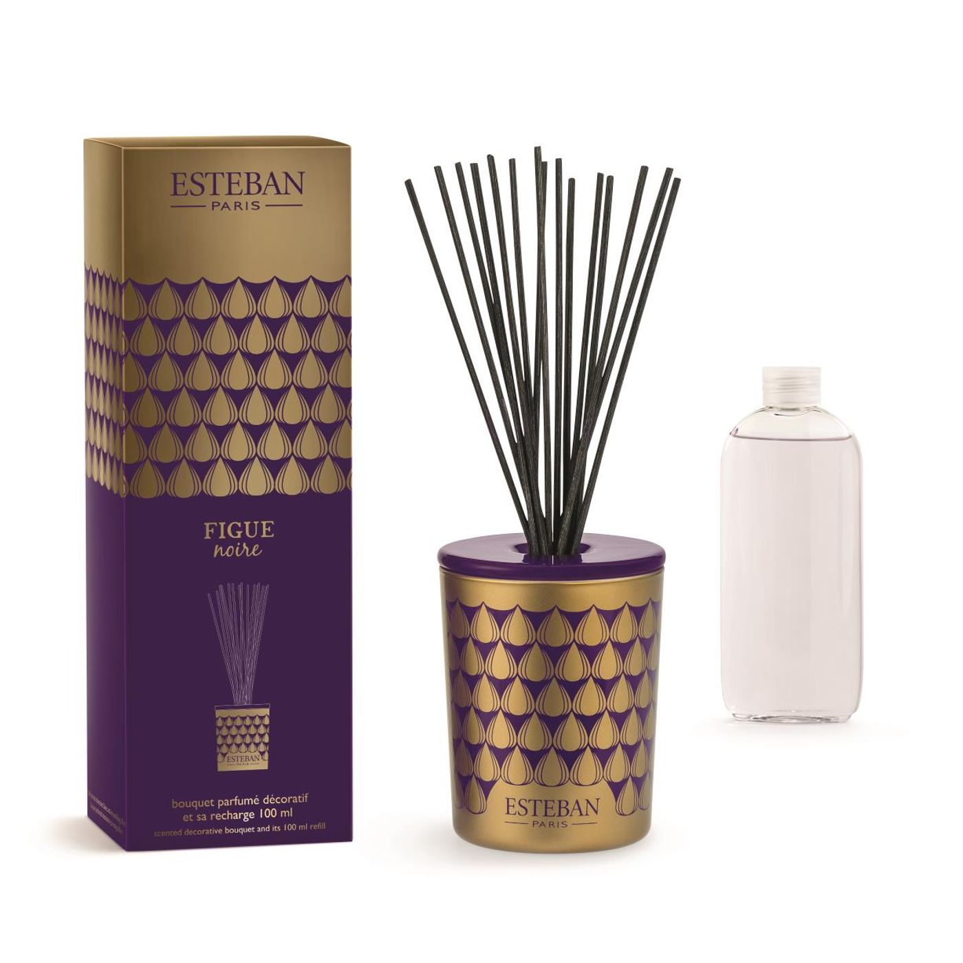 Bouquet parfumé décoratif 100ml Figue Noire